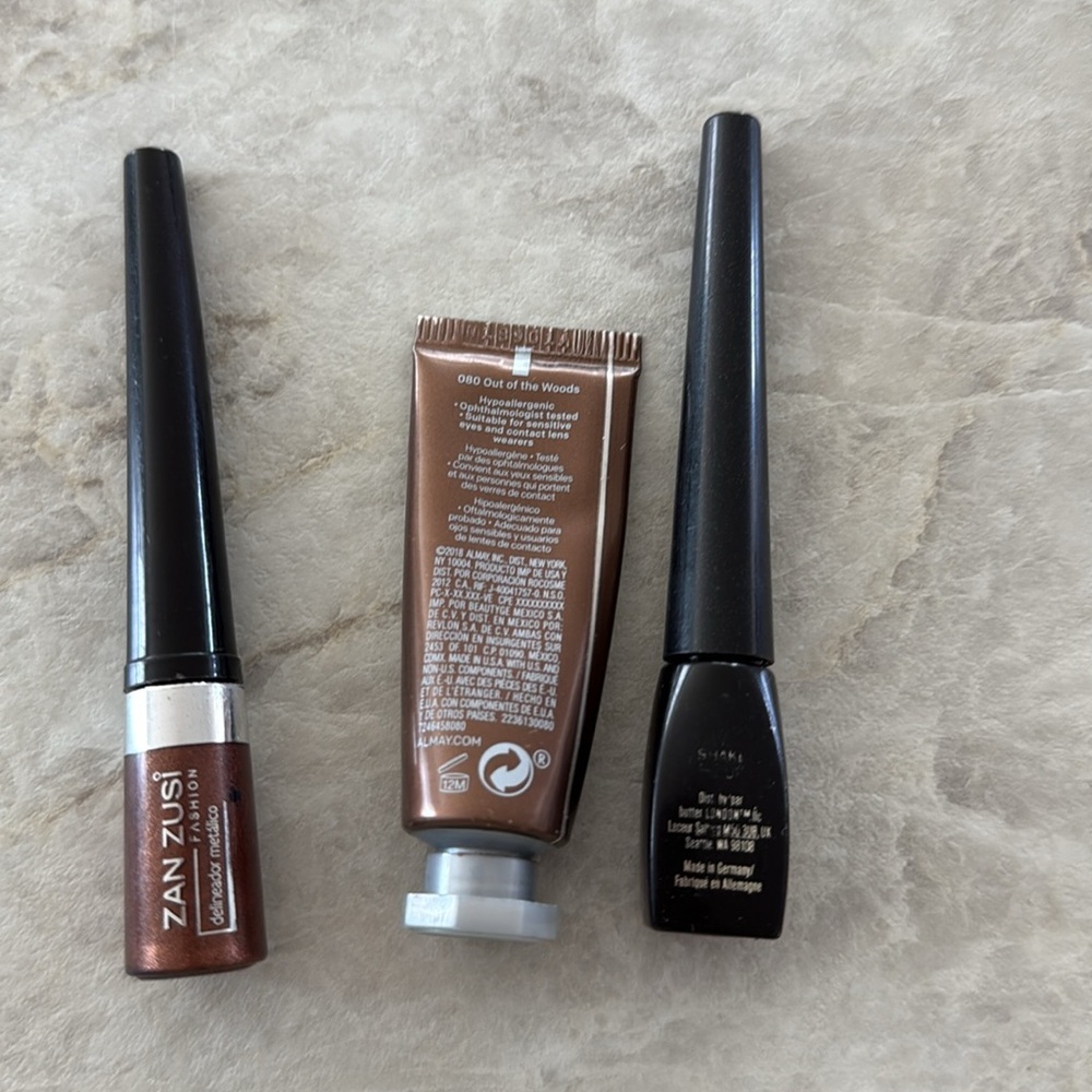 Fenty Beauty Snap Shadow Palette #5 Peach with Black and Brown Eye Liners Bundle - Picture 4 of 9